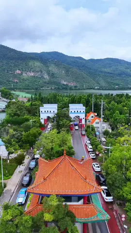 Aerial photography of Kunming Xishan Mountain. 