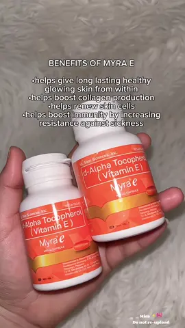 Take MYRE E now | #myrae #myrae400iu #myraevitamins #vitamine #myra 