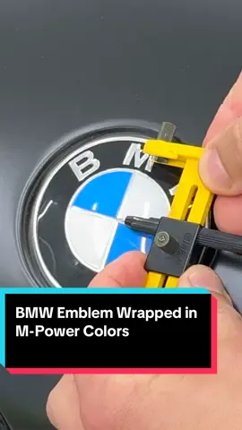BMW Emblem Wrapped in M-Power Colors In this tutorial we show how to give your BMW emblem a complete M-Power makeover using just vinyl film and a caliper knife. Instead of wrapping only the letters, we cut three perfect circles of vinyl film in the M-Power flag colors: big blue, smaller navy, and small red — applied one by one to fully cover the emblem. 🧼 Clean the BMW emblem surface carefully 📏 Use a caliper knife to measure and cut three vinyl circles 🔵 Apply the first large circle in blue 🔷 Apply the second, slightly smaller circle in navy 🔴 Finish with the third, smallest circle in red 🔥 Use a heat gun for better adhesion and durability 👉 The result is a bold BMW emblem in full M-Power flag colors — blue, navy, and red. A unique, sporty style that stands out immediately. And of course, it’s fully reversible — if you ever change your mind, you can easily remove the vinyl. 🚀 #BMW #Mpower #BMWCustomization #Wrapping #Detailing