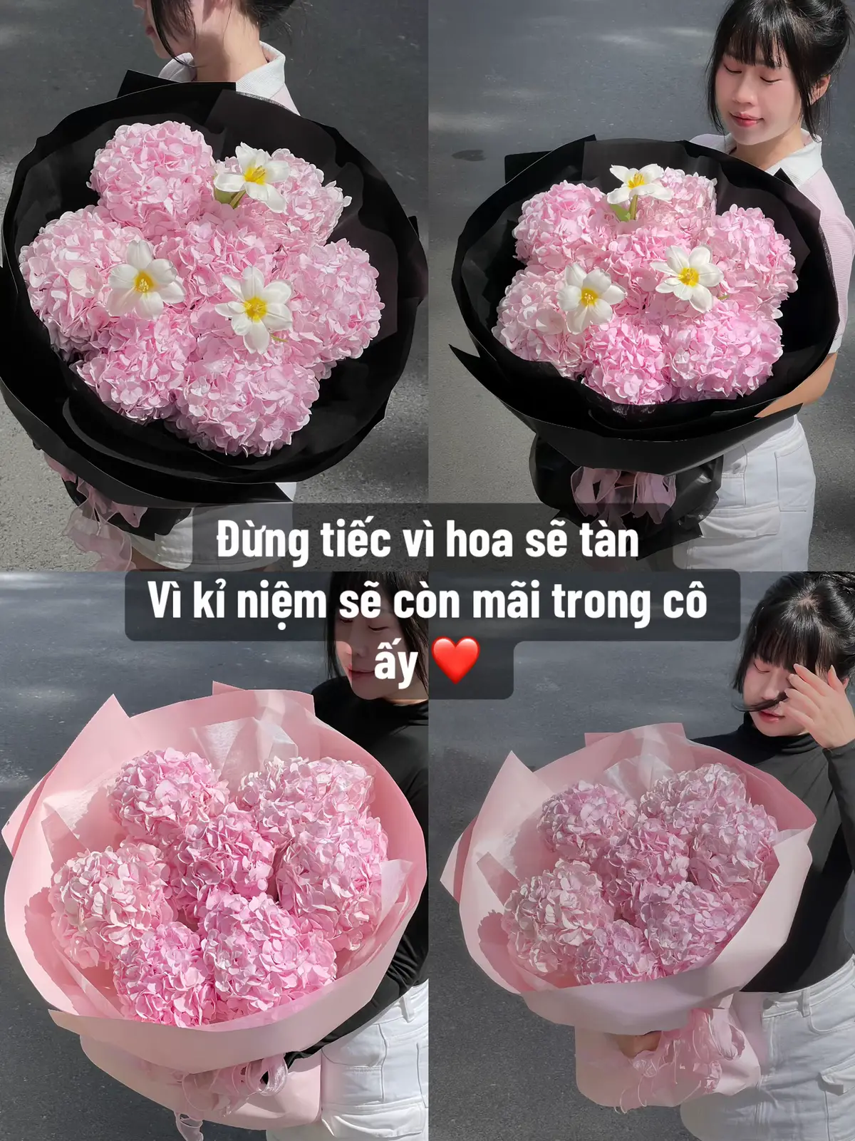 Đừng tiếc vì hoa sẽ tàn  Vì kỉ niệm sẽ còn mãi trong cô ấy  🥰 #DiepNganAnhFlower #flowersDaLat #marry #laxury #camtucau 