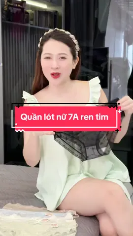 Quần lót nữ 7A ren tim #cohuyentaphoa #xuhuong 