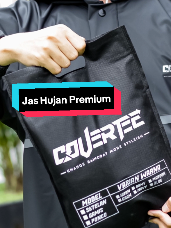 Jas Hujan Terbaru Covertee premium class bahan tebal #jashujan #racuntiktok #mantel #fyp #covertee 