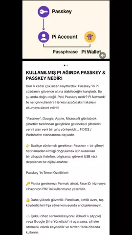 PASSKEY NEDİR? NE İŞE YARAR ... #keşfet #PİNETWORK #BLOCKCHAİN #web3 #genai 