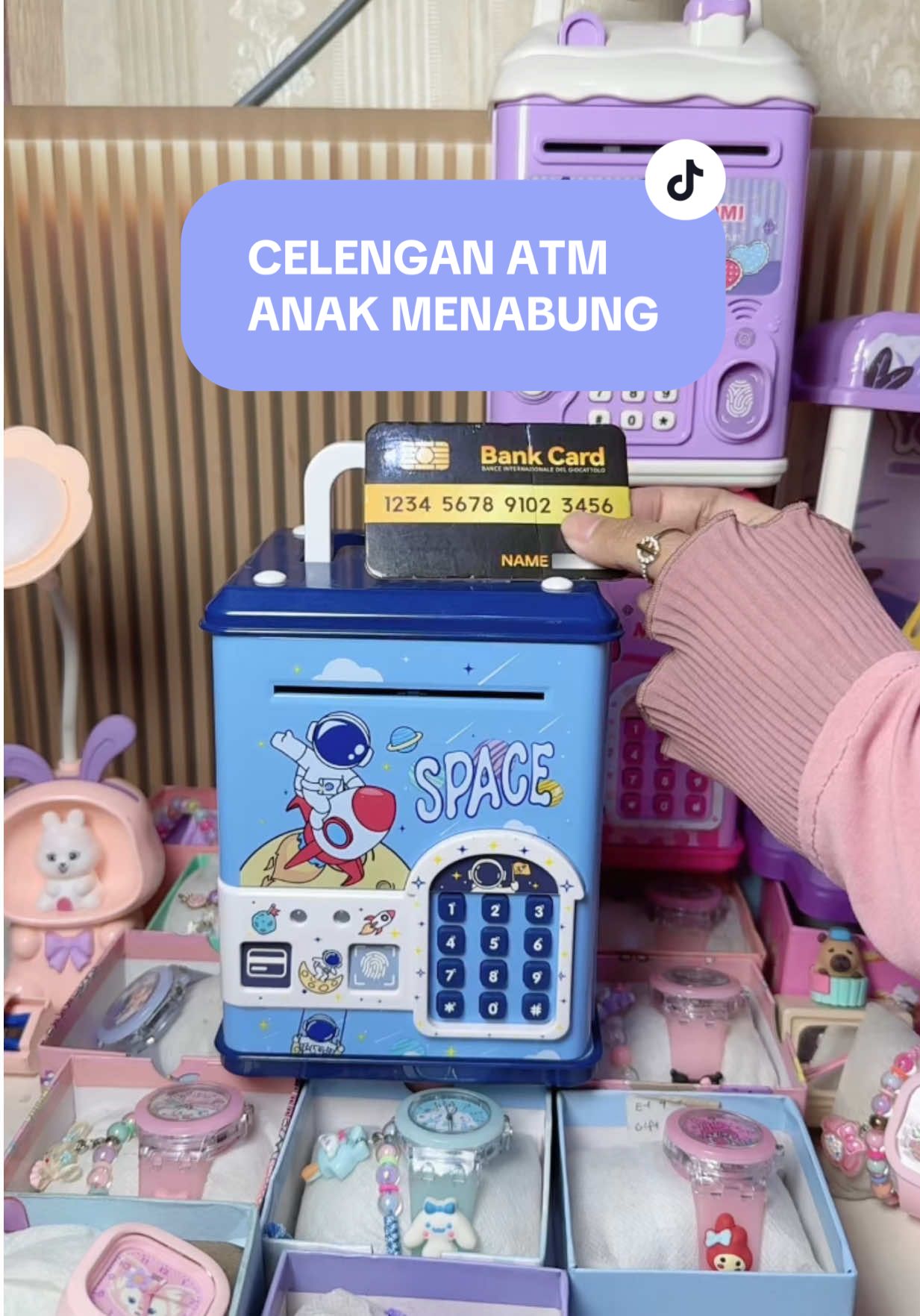 Yuk belajar menabung sejak dini  #atmminianak #celenganatmanak #atmmini #celenganelektrik #celenganviral 
