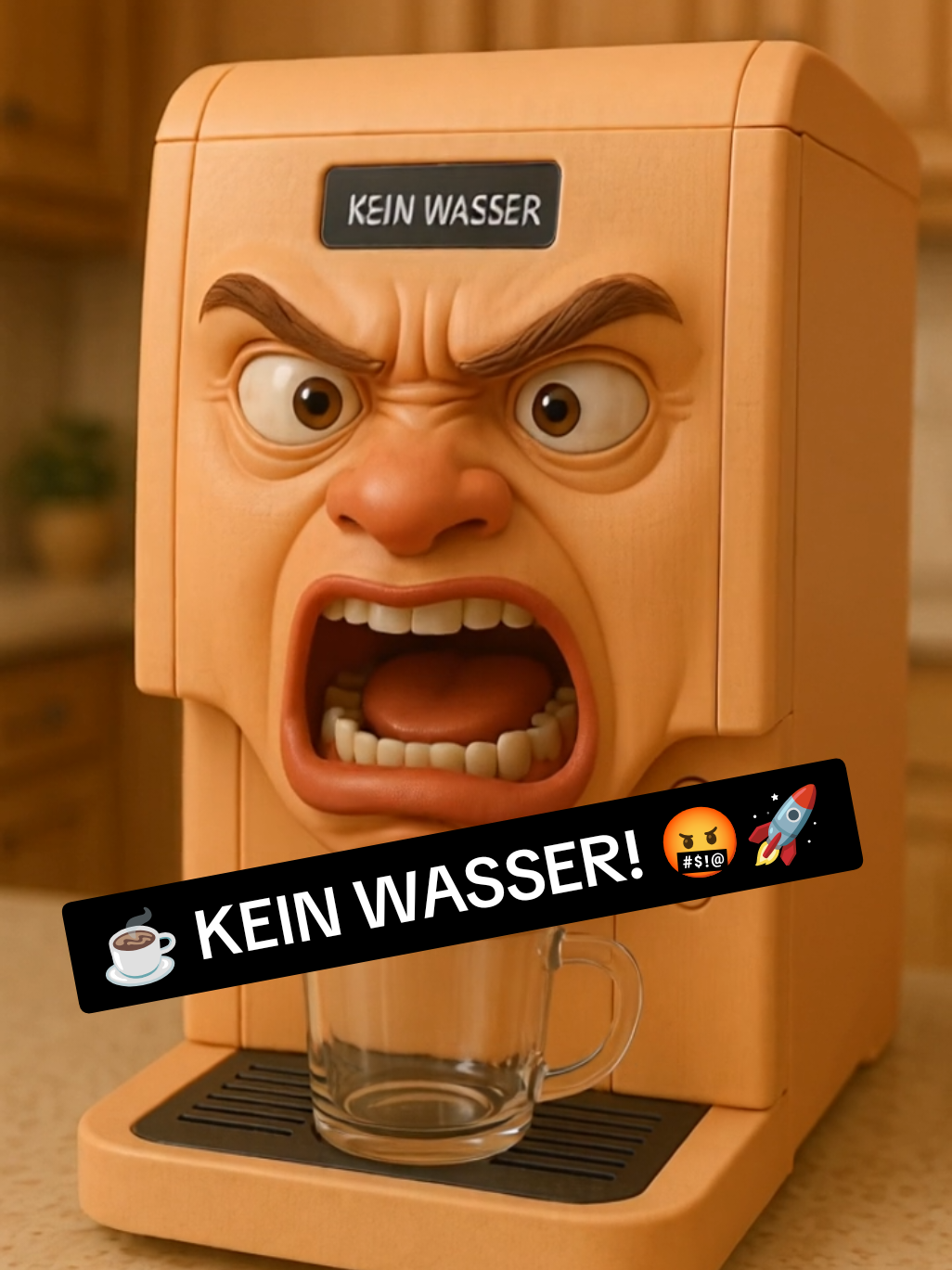 😡 Wochenende und schon wieder dreht die Kaffeemaschine durch – kein Wasser drin! Ich schwöre, sie würde mich am liebsten auf den Mond schießen 🚀☕️🔥 Kennt ihr das auch? 😂👇 #ZieglerDigital #KaffeeHumor #FürDich #FYP #Viral 