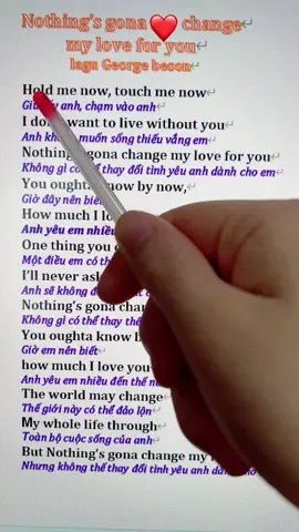 Nothing’s gona change my love for you #lyrics #relax #singing #studyenglish #foryou 
