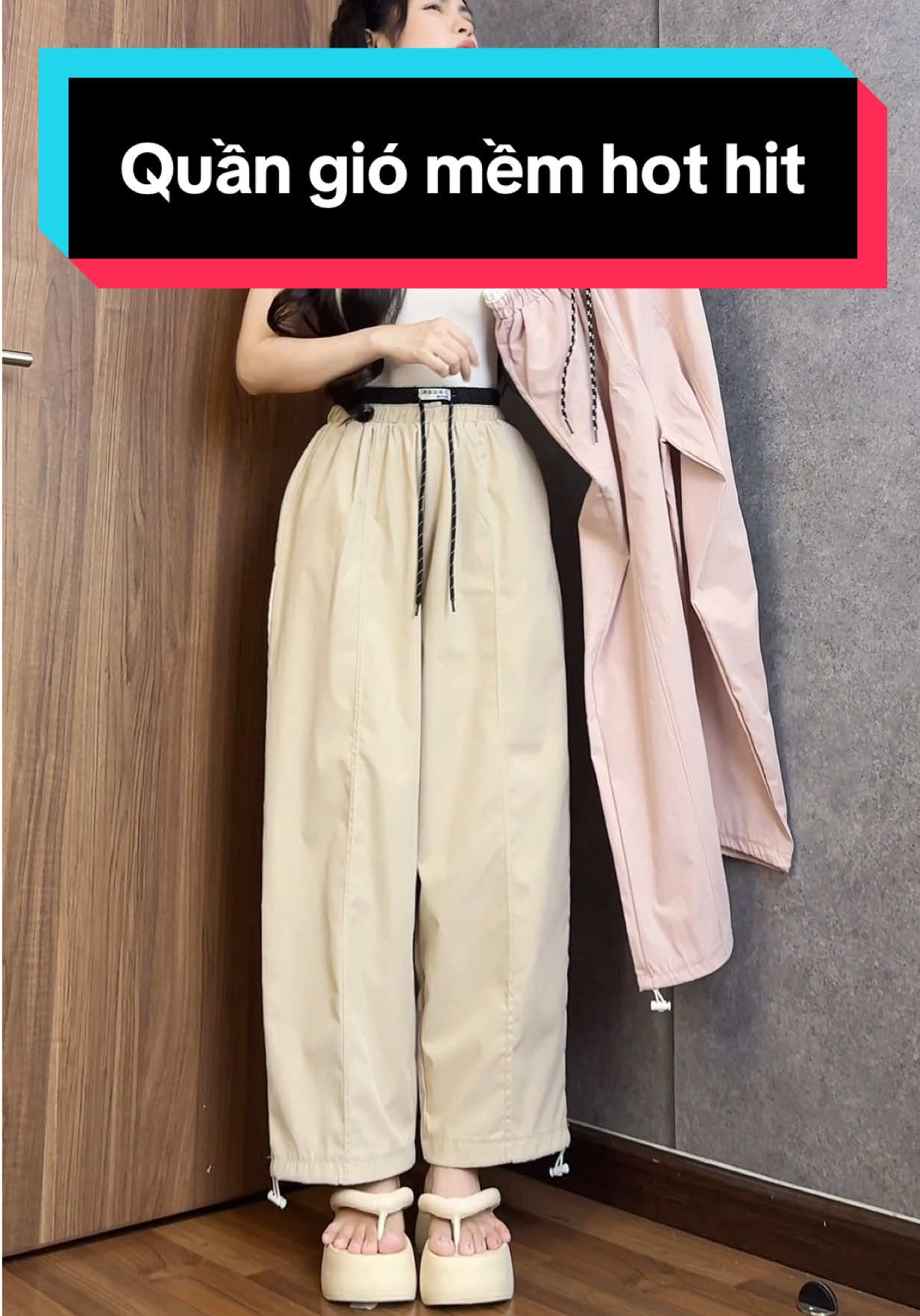 Quần kaki gió mềm hack dáng #phanhriviuuu #xuhuong #outfitideas #reviewquanao #L 