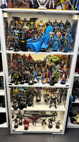 I think I finally have my Batman cabinet set up how I want. 😆  #batman #actionfigures #display #dccomics #mcfarlanetoys 