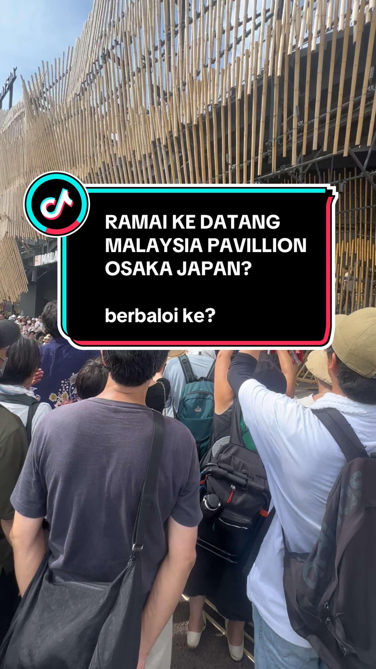 “Beratur panjang semata-mata nak masuk malaysia pavillion dan juga nak rasa makanan Malaysia, 14 sept 2025, tinggal sebulan je lagi.  #fyp #malaysiapavillion #osakajapan #WorldExpo #osaka 