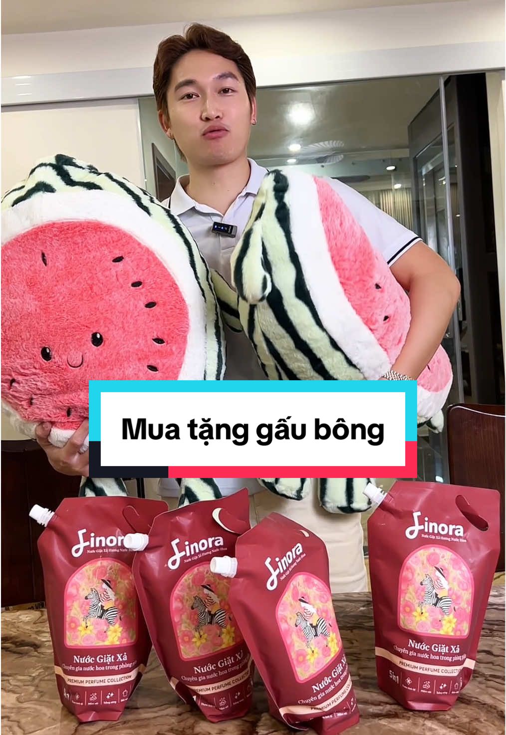 Mua nước giặt tặng kèm gấu là có thật #nuocgiatxa #nuocgiat #dogiadung #tikhub #xuhuong 