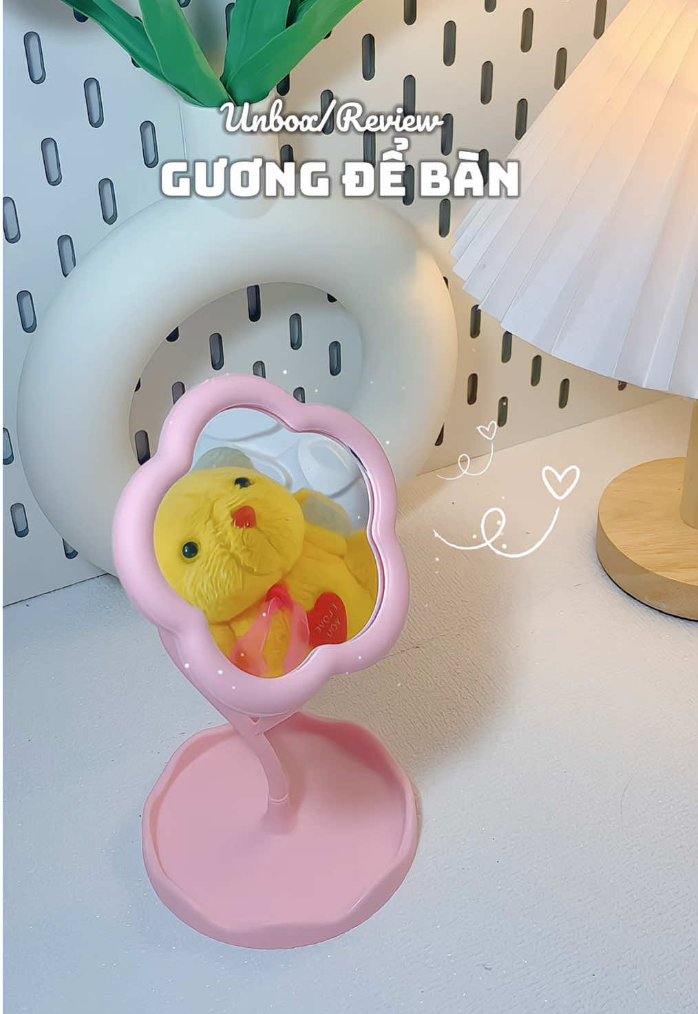 Gương decor bàn học 7🐠  #unboxing #decor #guongdeban #guongbonghoa #guongdecor 