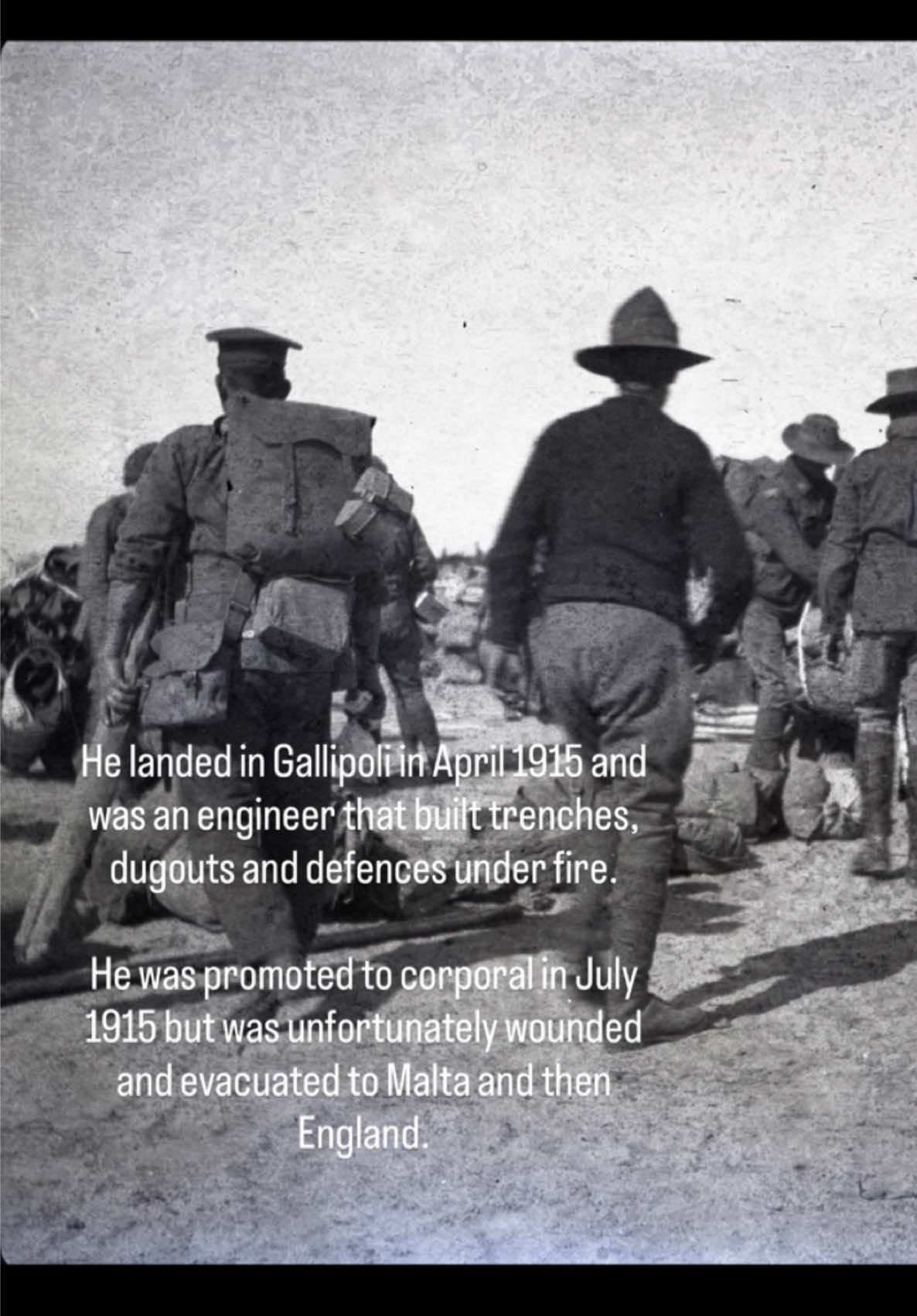 Replying to @MargaritaMonday TikTok wouldn’t allow me to reply in a slideshow so pause to read if you need. These negatives are over 100 years old and hold an incredible story. Huge thanks to Andrea @salmoreho. Her research skills helped bring the pieces together. Because of her, I discovered the mystery soldier behind them, and his story lives on. #History #WW1 #australiansoldiers #war #oldphoto 