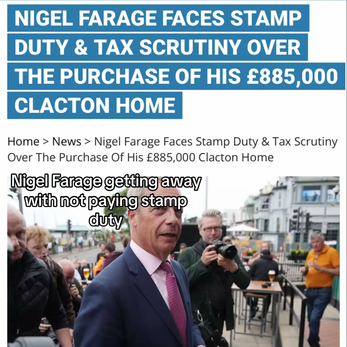 Nigel Farage is getting away with everything, isn’t he? I say he has to resign because this is insane #politics #ukpolitics #uklabour #reformuk #keirstarmer 