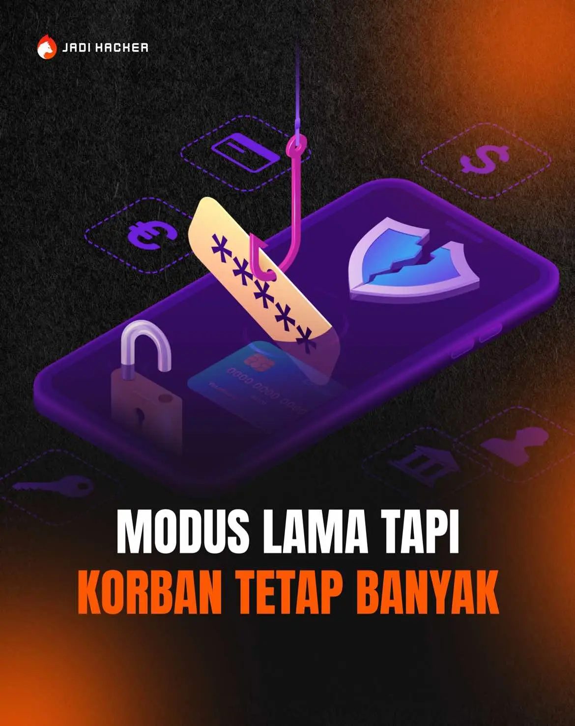 Share ke keluarga, teman dan orang terdekat kalian supaya mereka juga bisa ngenalin modus-modus soceng ini🫢🙏🏻. #JadiHacker #CyberSecurity #KeamananSiber #SiberIndonesia #SocialEngineering #Scammers #Hack #Phising #Scareware #Baiting #Pretexting