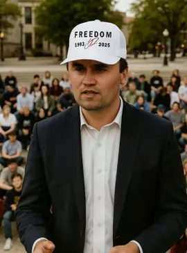 Our freedom Charlie Kirk 🇺🇸🖤 #truckerhat #charliekirk #charliekirkspeech 