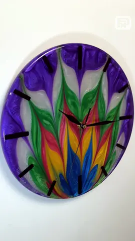 New piece from my Abstract Time series ⏳✨ This resin wall clock is more than just a way to tell the time – it’s handmade epoxy art full of vibrant colors and bold abstract design. Every epoxy resin clock in this collection is crafted with my own technique, making each one truly unique. Would you hang this abstract resin clock in your space? 🌈 Check if it’s still available → link in bio. #ResinClock #EpoxyArt #ResinWallClock #fxpart  #handmadeclock 