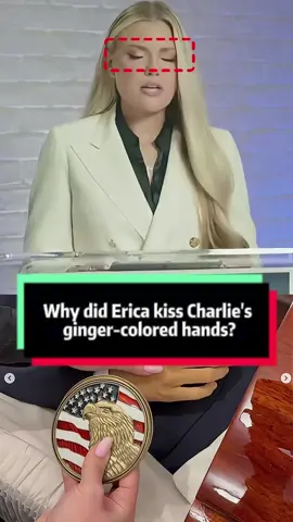 Why did Erica kiss Charlie's ginger-colored hands? Her three unusual behaviors reveal her precarious situation.#celebrity #charliekirk #die #sad #erikafrantzve #entertainment #wife #jdvance #usa #foryou 