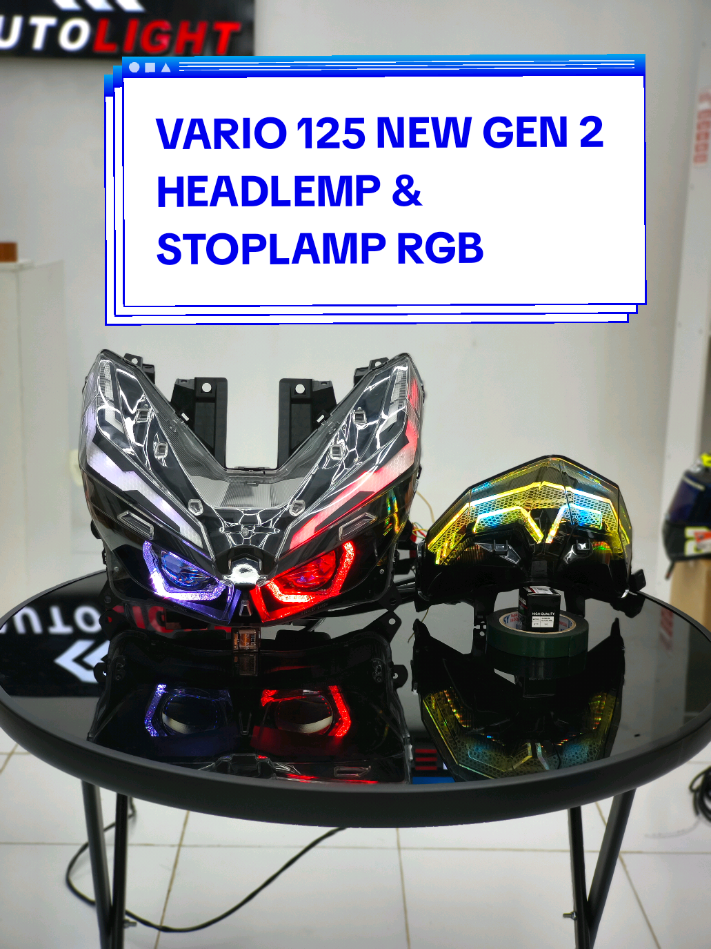 Selesai Project Biled dan stoplamp Vario new 125 gen 2 full RGB belang control hp. Kolaborasi shroud hexa RGB dan frame anubis RGB cocok buat kalian yang pengen tampil beda 🤩🔥. . PEMESANAN WEA NO ADMIN DI BIO 🔥🫵😍. . . #bullaes #aes #vario #vario125 #varionistyindonesia 