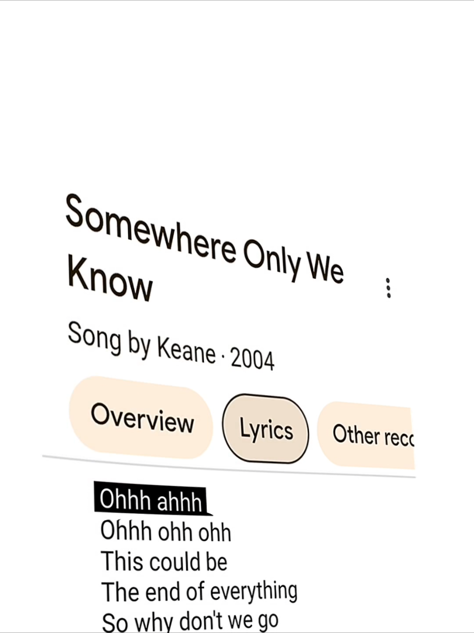 somewhere only we know by keane LYRICS🎧 .  . . #googlelyrics #googlelyrics🎧 #music #songlyrics #sadsong 