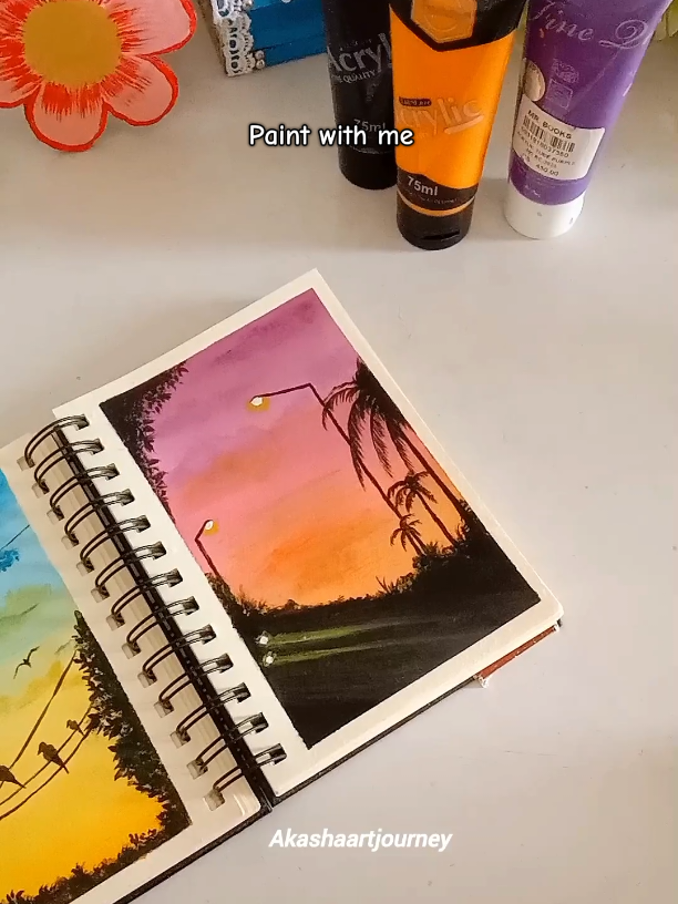 she creates magic✨ with every stroke 🖌️🎨#foryou #artist #painting #akashaartjourney 
