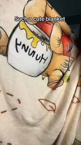 Such a cute, luxurious Winnie the Pooh throw blanket! #winniethepooh #winnie #pooh #poohbear #throwblanket 