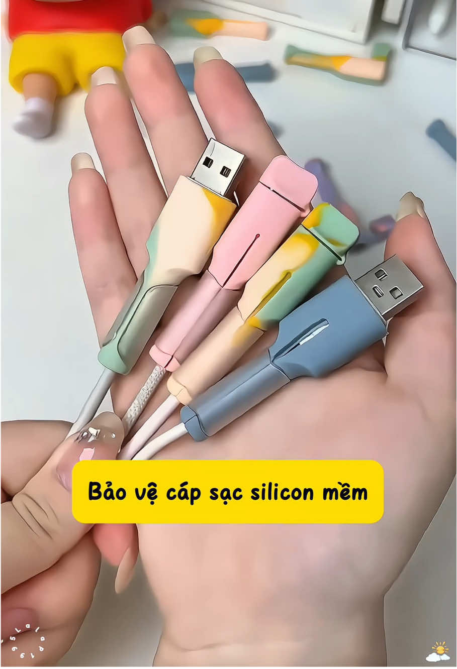 Bảo vệ đầu cáp sạc bằng silicon mềm chống đứt gãy #baovecapsac #baovedaysac #bobaovecapsacdienthoai #bocbaovesac #phukiendienthoai 