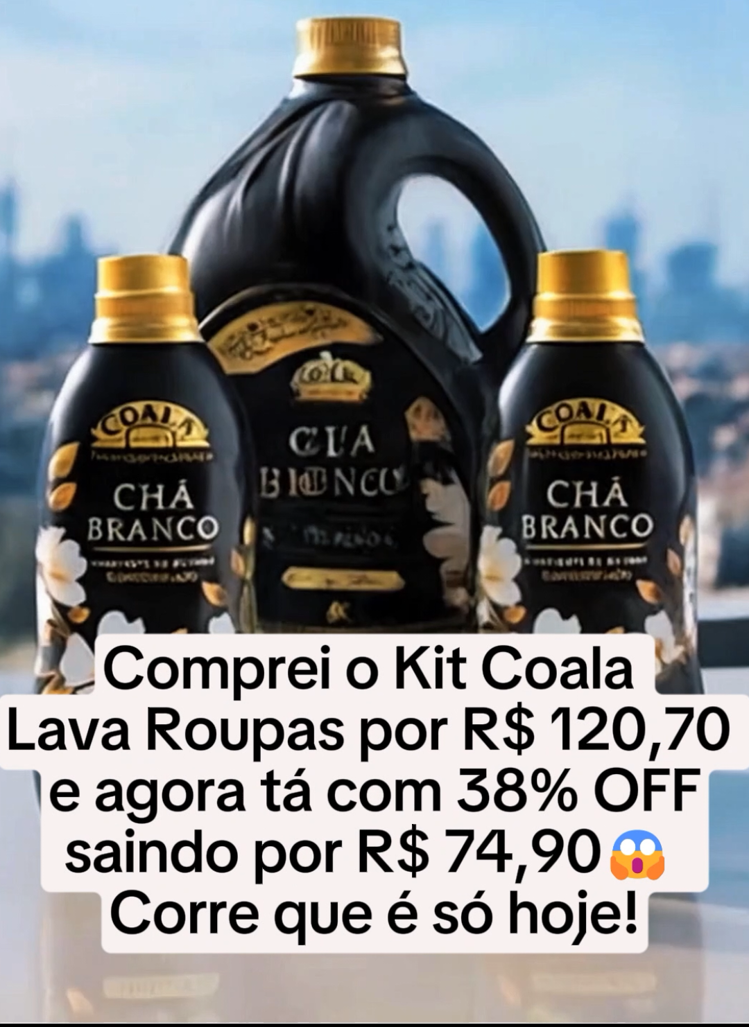 👕 Promoção, cheirinho branco chá já! #coala #lavaroupas #amaciante #detergente #desconto.