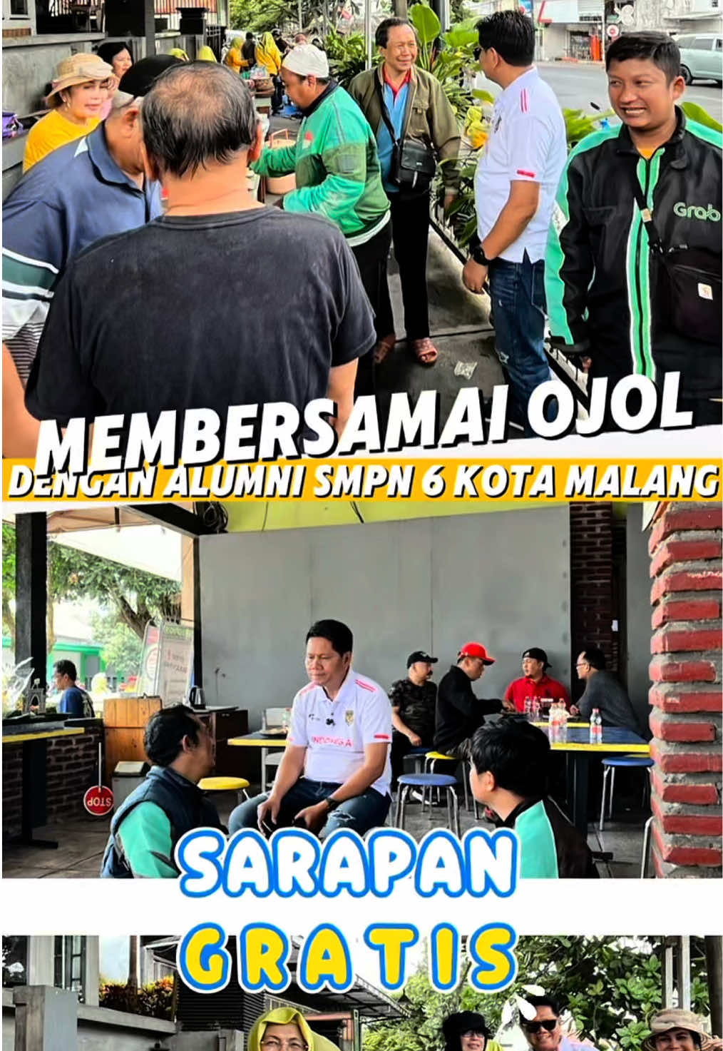 Kegiatan sarapan bersama ojol dapat menjadi simbol kebersamaan dan kepedulian DPRD Dalam Hal Ini Dr. Suyadi S.Pd MM Anggota DPRD Komisi D Kota Malang kepada pengemudi ojol yang setiap hari berjuang di jalanan Menyerap Aspirasi dari pejalan kaki, Kaum Milenial dan Para Ojek Online Ketua DPD Partai NasDem Kota Malang, Dr. Suyadi S.Pd MM  menunjukkan adanya upaya komunikasi dan empati dari anggota DPRD Kota Malang Terhadap Komunitas Ojol Hingga Masyarakat m Salam Satu Jiwa !!! Arema !!!! Kota Malang !!! Mbois Berkelas !!! Salam Restorasi !!! Untuk Indonesia !!! #sarapanpagi #ojol #dprdkotamalang #alumnismp #fyp 