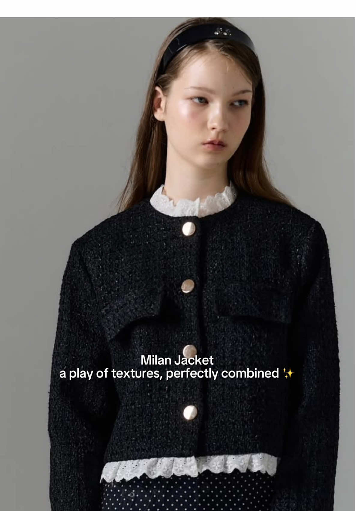 Milan Jacket 👀💫 อีกหนึ่ง Best seller item ที่อยากป้ายยา  #เสื้อคลุม #fypシ゚ #ป้ายยาtiktok #bnkbrand #เสื้อคลุมทวิต 