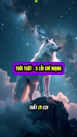 Tuổi Tuất - 3 Lỗi cực kỳ nghiêm trọng . #tuoituat #12congiap #tuvi12congiap 