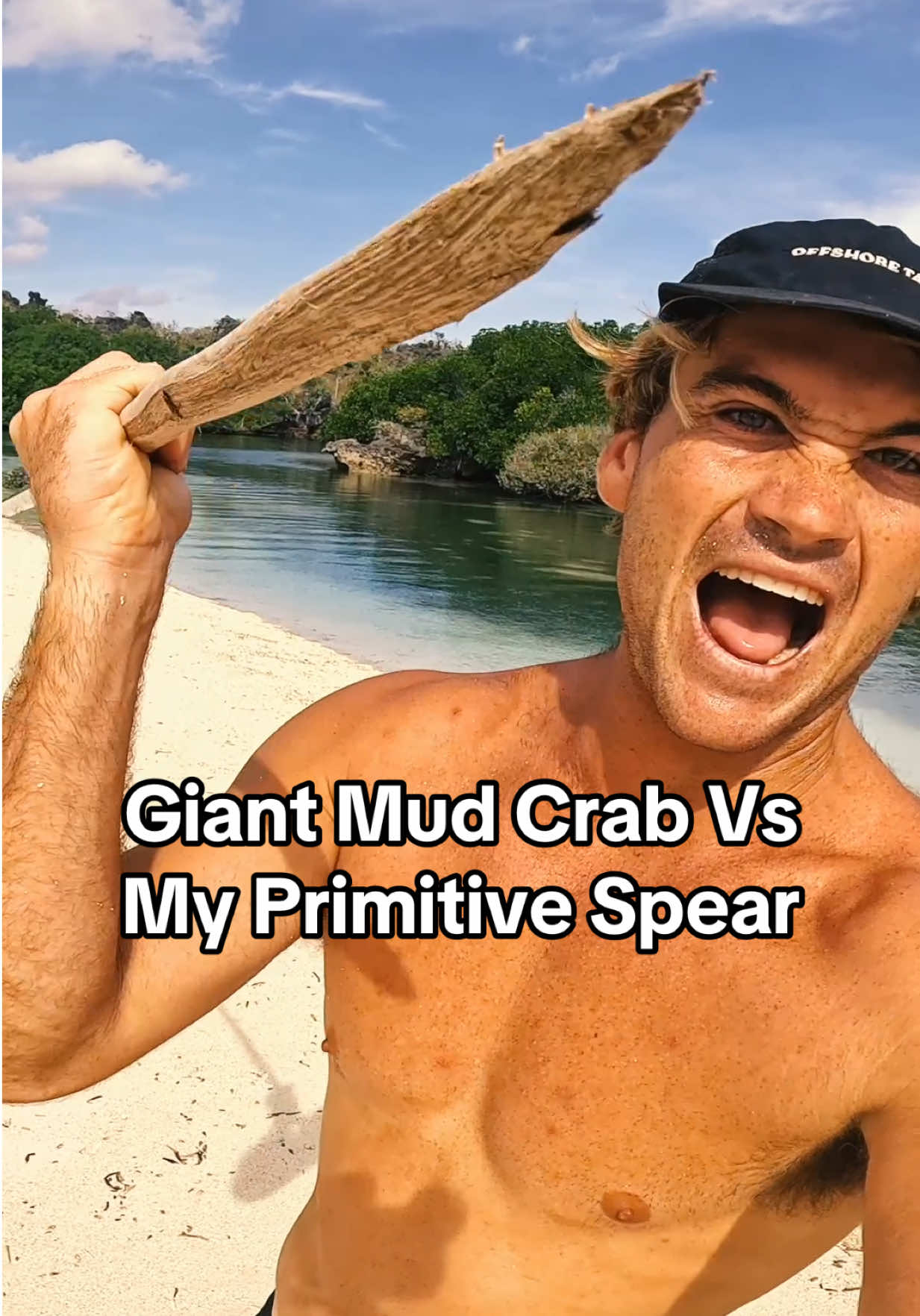 I Found A MONSTER 🤯 Hunting deep mangroves for food! #crab #fishing #animals #fish #survival 