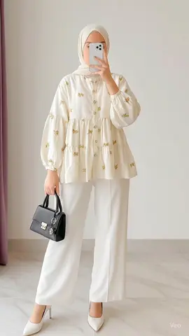 3in1 One Set Wanita Aida Blouse - Celana Cutbray - Hijab #onesetwanita #3in1 #setelanmurah #fyp 