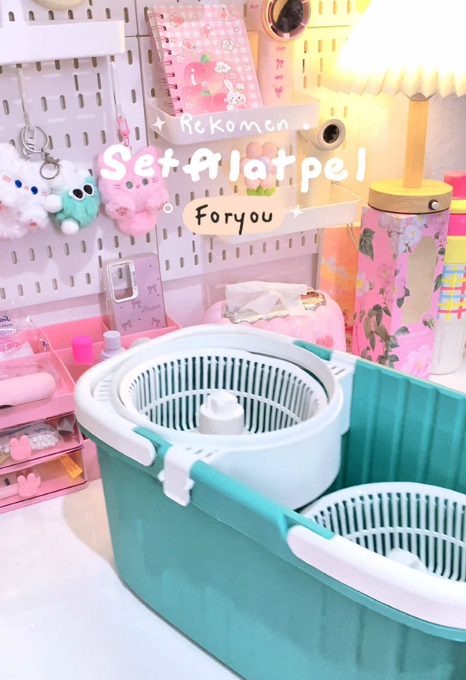 Rekomendasi alat pel set ember roda dan pengering,alat pelan hijau #pel #alatpel 