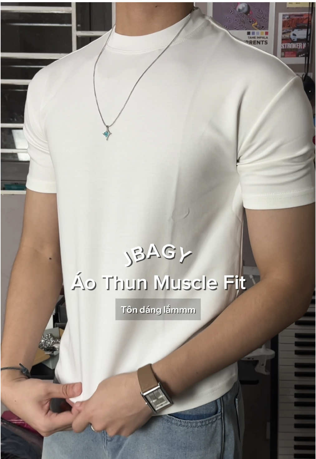 Áo form đẹp hơn ở phần tay áo, tôn dáng ghe #aothun #jbagy #aothunnam 