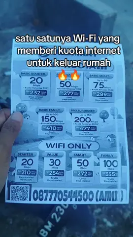 Halo warga Pekanbaru  Yuk berlangganan XL Home WiFi Rumah Unlimited & Kuota Hp Jadi Satu 🙌🙌   PROMO Murah Meriah 🤩 20mbps/210.000(biaya pasang 100k)  30mbps/254.000  50mbps/272.000 (BEST SELLER) 100mbps/354.000 - Gratis pemasangan - Dapat 2 kartu perdana + diisikan paket data/bulan 10-25GB (kuota untuk diluar rumah) selama berlangganan - Tidak perlu membeli paket data untuk internetan diluar rumah - Sudah menggunakan Fiber Optic  - Jaringan super cepat dan stabil - Bisa pemakaian 15 - 20 handphone - Pembayaran sistem token listrik(bayar dulu) - Cuaca buruk, angin atau hujan jaringan tetap lancar luncur 🚀 - Harga Flat tidak ada kenaikan harga selama berlangganan  - Tidak ada denda sedikitpun kalau telat bayar(masih dikasih jangka waktu)  Syarat pemasangan: 1. KTP 2. Email  3. Nomor WhatsApp Aktif  HUBUNGI JIKA BERMINAT ATAU TANYA TANYA DULU 👇   WA : 087725837587 (Amin) #wifi #wifimurah #wifipekanbaru #internetgratis #fyp 