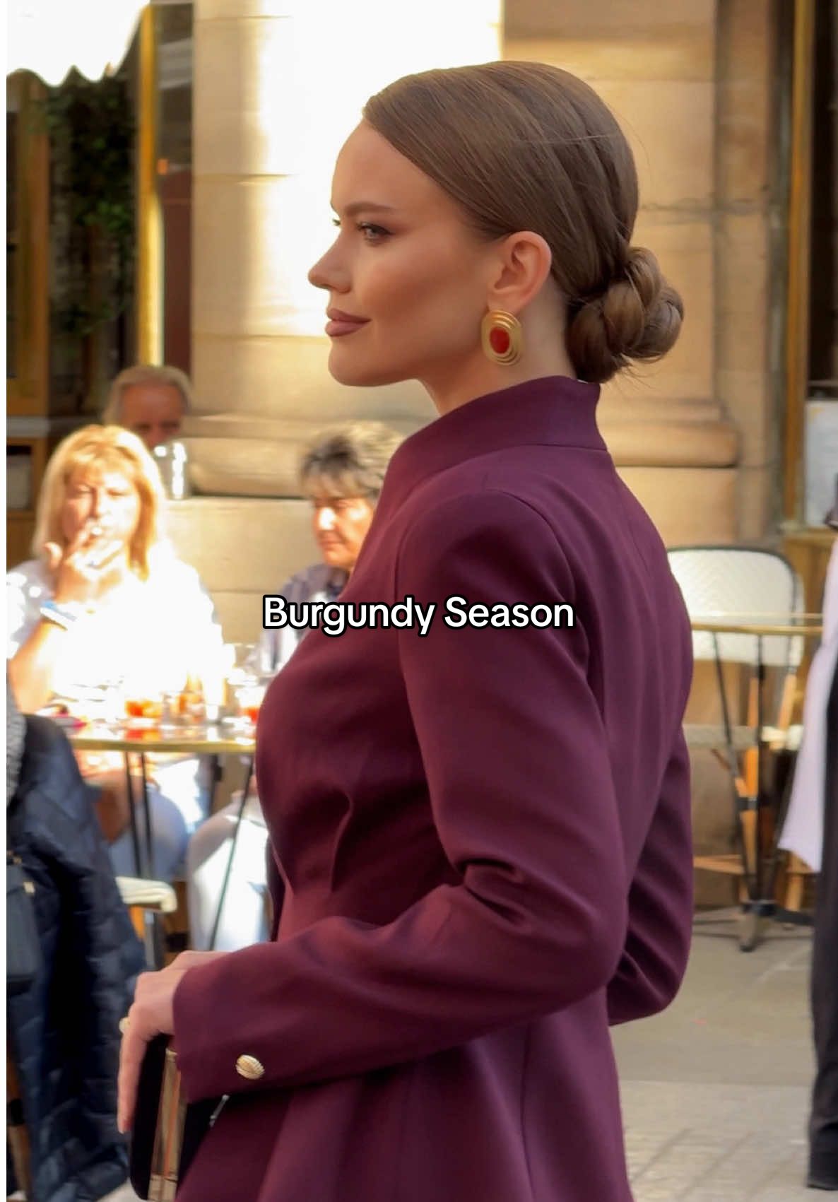 Burgundy Season 🥀 wearing @Lichi  #oldmoney #elegant #classy #feminineenergy #walkingdownthestreet 