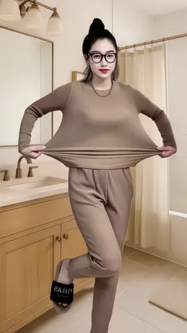 Bộ thun dài tay thu đông #thoitrangnu #nenmua #reviewquanaonu #bodaitaythudongnu #setbothudongnu 