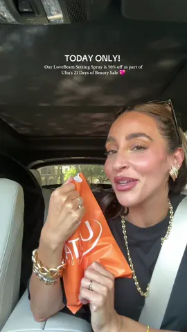 Today’s the day! As part of @Ulta Beauty’s 21 Days of Beauty Sale, our LoveBeam Setting Spray is 50% off for just $14! ✨ @Courtney Shields never finishes her everyday look without it, and once you try it, you won’t either. Visit an Ulta store where DIBS is carried or shop online today to find your new fave setting spray.💖
