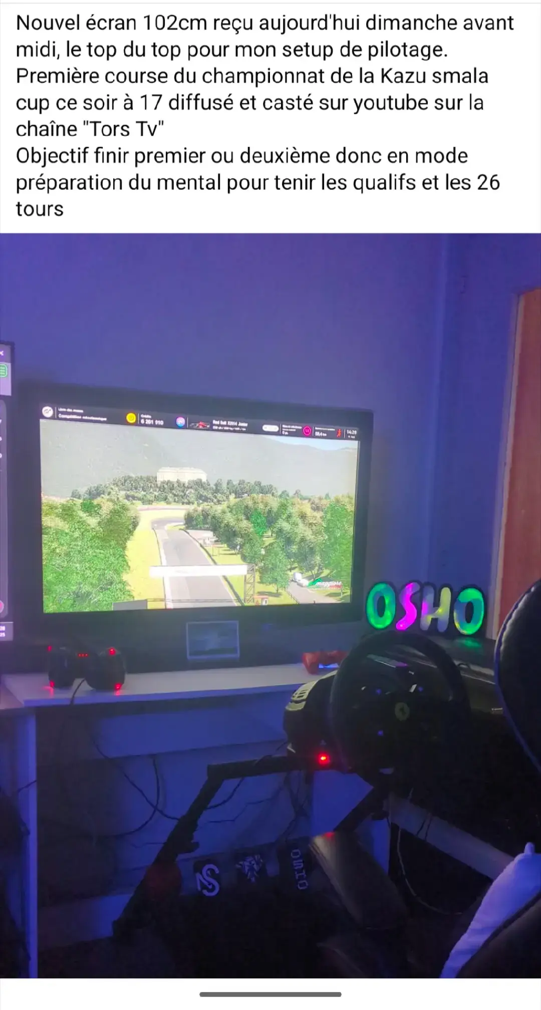 Première course du championnat 