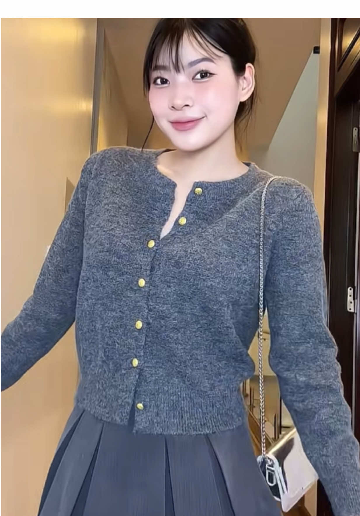 Áo khoác len nữ cardigan EGG #xh #fyp #thoitrangnu #aokhoac #aolen 