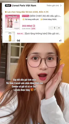 Tín hiệu vũ trụ gửi đến bạn phải săn ngay combo dầu gội + xả nhà l'oreal Paris trước khi về giá cũ nè, sale chấn động thiệt chớ #songngureview #LorealVN #goixaLorealParis #daugoiLorealParis #loreal #reviewlamdep #skincare #xuhuong 