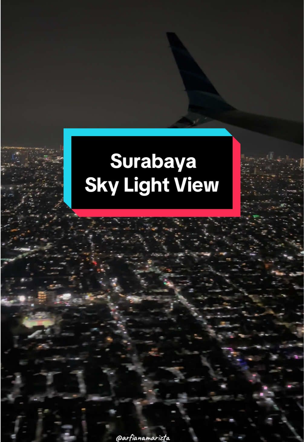 surabaya di malam hari, terbang nyaman bersama @Garuda Indonesia 🛬 #juanda #juandainternationalairport #surabaya #sidoarjo #garudaindonesia 