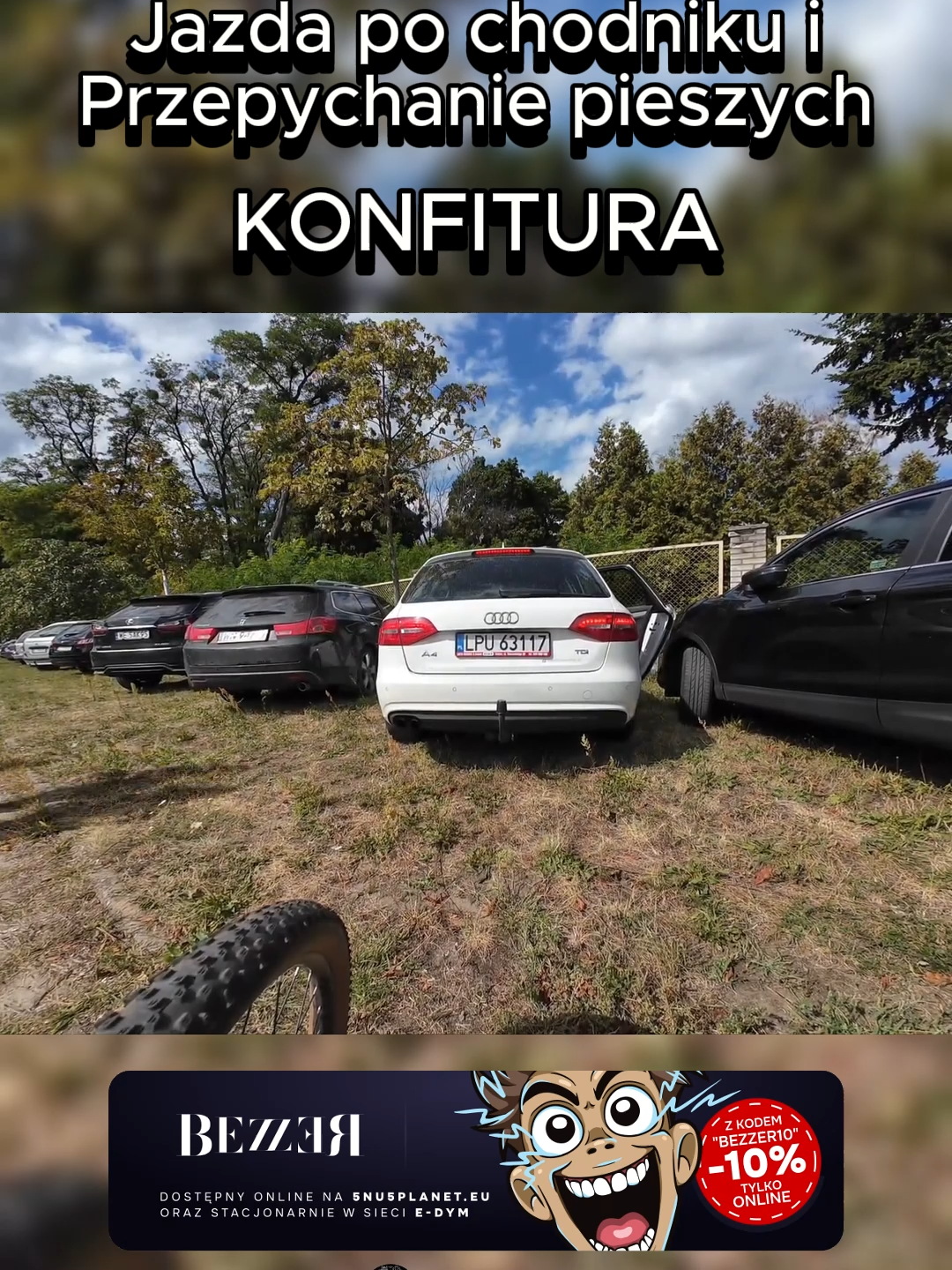 YT:Konfitura @bezzerofficial #konfitura #stopcham #jazdapochodniku #policja #strazmiejska #warszawa #jazda #lodz #agresjanadrodze #wypadek