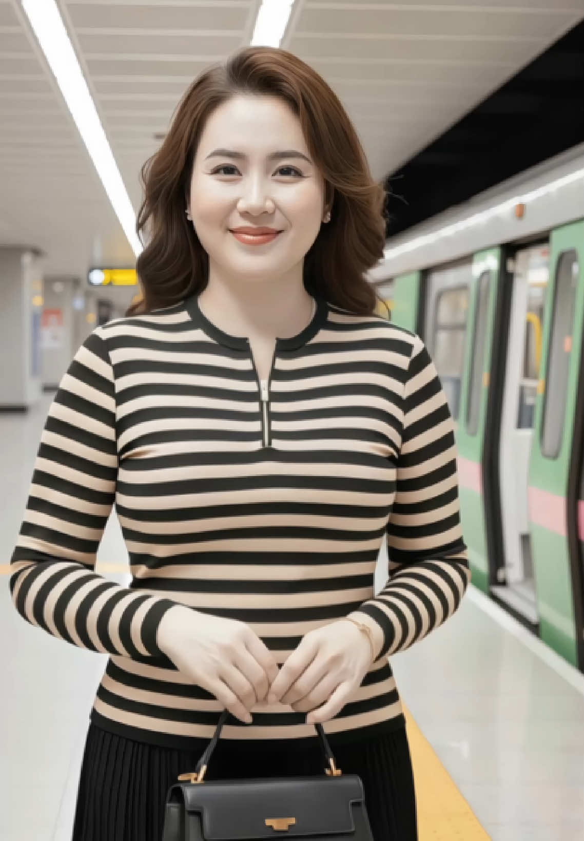 Áo thun tay dài phom ôm nhẹ, co giãn tốt, che bụng và tay to khéo mà lại dễ phối đồ phù hợp với mấy chị từ 45kg đến bigsize 90 kg. #aothunnu #aothunbigsize #thoitrangtrungnien #thoitrangbigsize #xuhuong  @Tủ Đồ Quốc Dân 