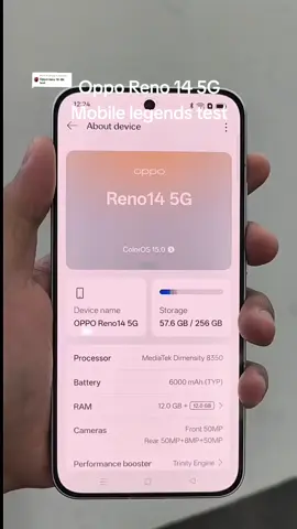 Replying to @afiiiqq_ Oppo reno 14 5g main mobile legends pun best jugak. Smooth setting high pun takde masalah. Grab sekarang dekat bag kuning ! @OPPO MY  #fyp #fypage #oppo #reno14series #mobilelegends 