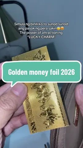 Sipag, dasal at samahan ng ganitong pampaswerte🧧✨#luckycharm #goldenmoneyfoil #luckycharm2026 #yearofthehorse #ziyanggoldenmoneyfoil 