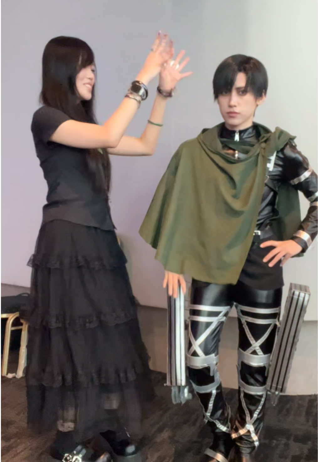 finally….. we have come full circle 🩶 thank you @𝗞𝗬𝗢𝗞𝗢𝗦𝗧𝗔𝗥 🥹 and @AGCtv   #daisukii2025 #AttackOnTitan #aot #進撃の巨人 #levi 