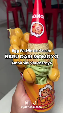 Hacks baru dari @Momoyo.id !!!! eggwaffle + icecream 😍😍 special di hari kamis - minggu harganya cuma 19k aja 🥳🥳 Yuks buruan beli vouchernya divideo ini ya😻 #promoseruweekend #septemberkulinerceria #momowaffle #eggwaffle #kulinercikarang 