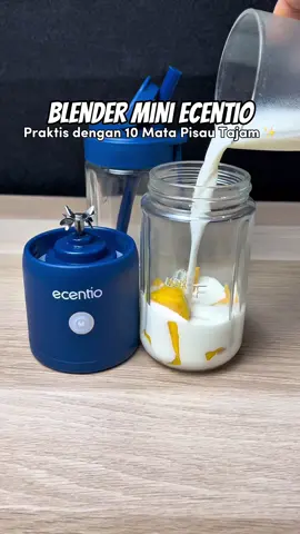 Blender Mini Portable Ecentio dapat 2 Tabung ✨😍🥳 Real ini mah tutorial mempermudah hidup 💙 Bikin Jus Buah jadi lebih gampang dan menyenangkan. #blendermini #blenderminiportable #blenderportable #ecentioblender #blender 