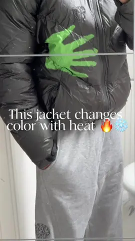 This jacket - it’s literally changes color when you touch it or step into warmth. It’s warm , lightweight. Have links in my discord #viwestfinds 